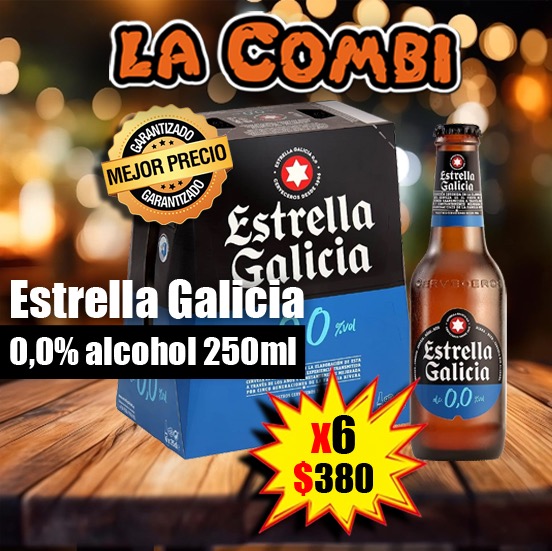 Distribuidora La Combi 3 Cerveza Estrella Galicia sin alcohol  