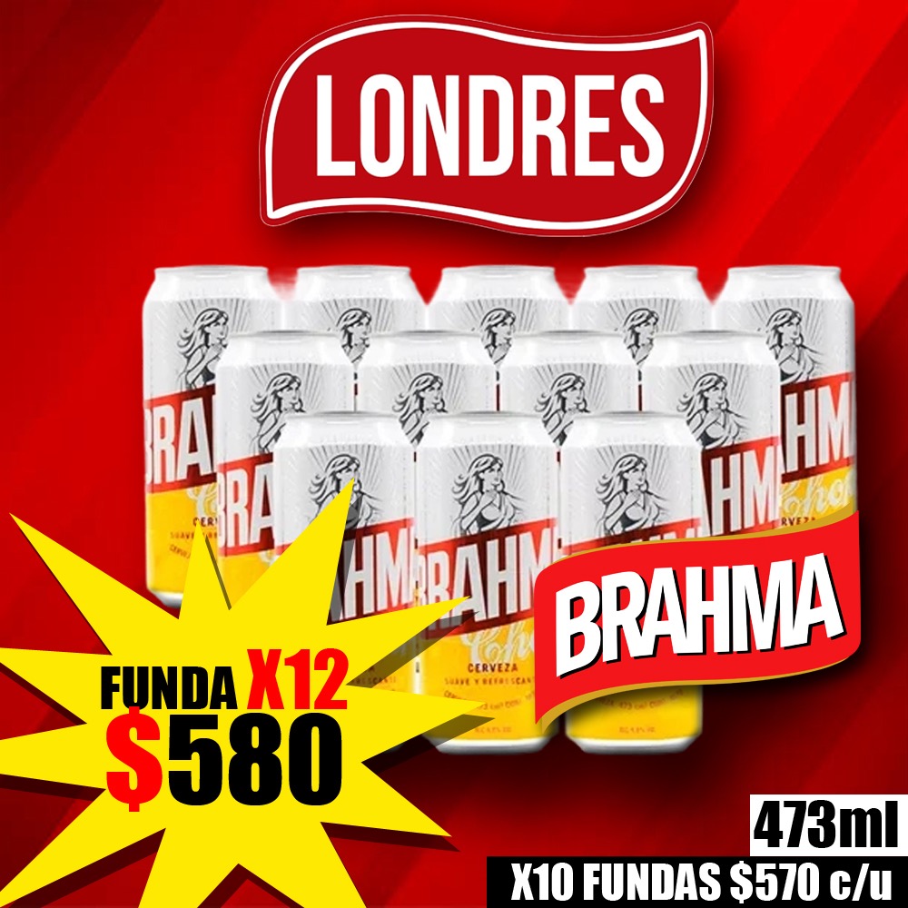 Mayorista Londres Funda de cerveza Brahma x12 