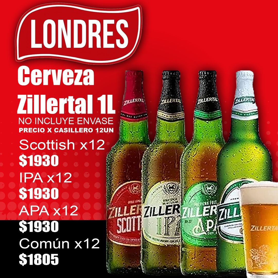 Mayorista Londres Cervezas Zillertal 