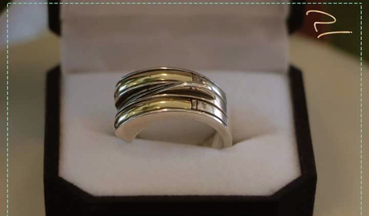POMAR JOYEROS Anillo Plata y oro