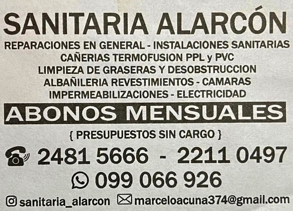 SANITARIA ALARCÓN MONTEVIDEO  