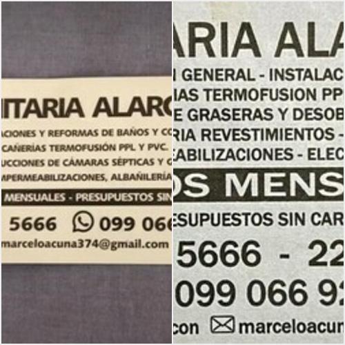 SERVICIOS  SANITARIA ALARCÓN MONTEVIDEO
