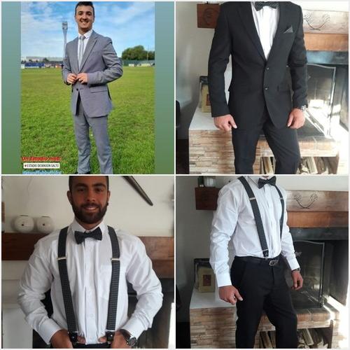 TRAJES HOMBRES Y NIÑOS DULCE CANELA