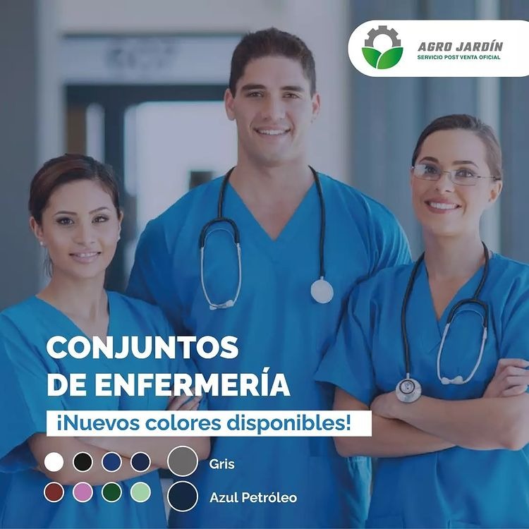 AGRO JARDÍN Conjuntos de enfermería ¡Nuevos colores disponibles!
?? Cómodos y livianos