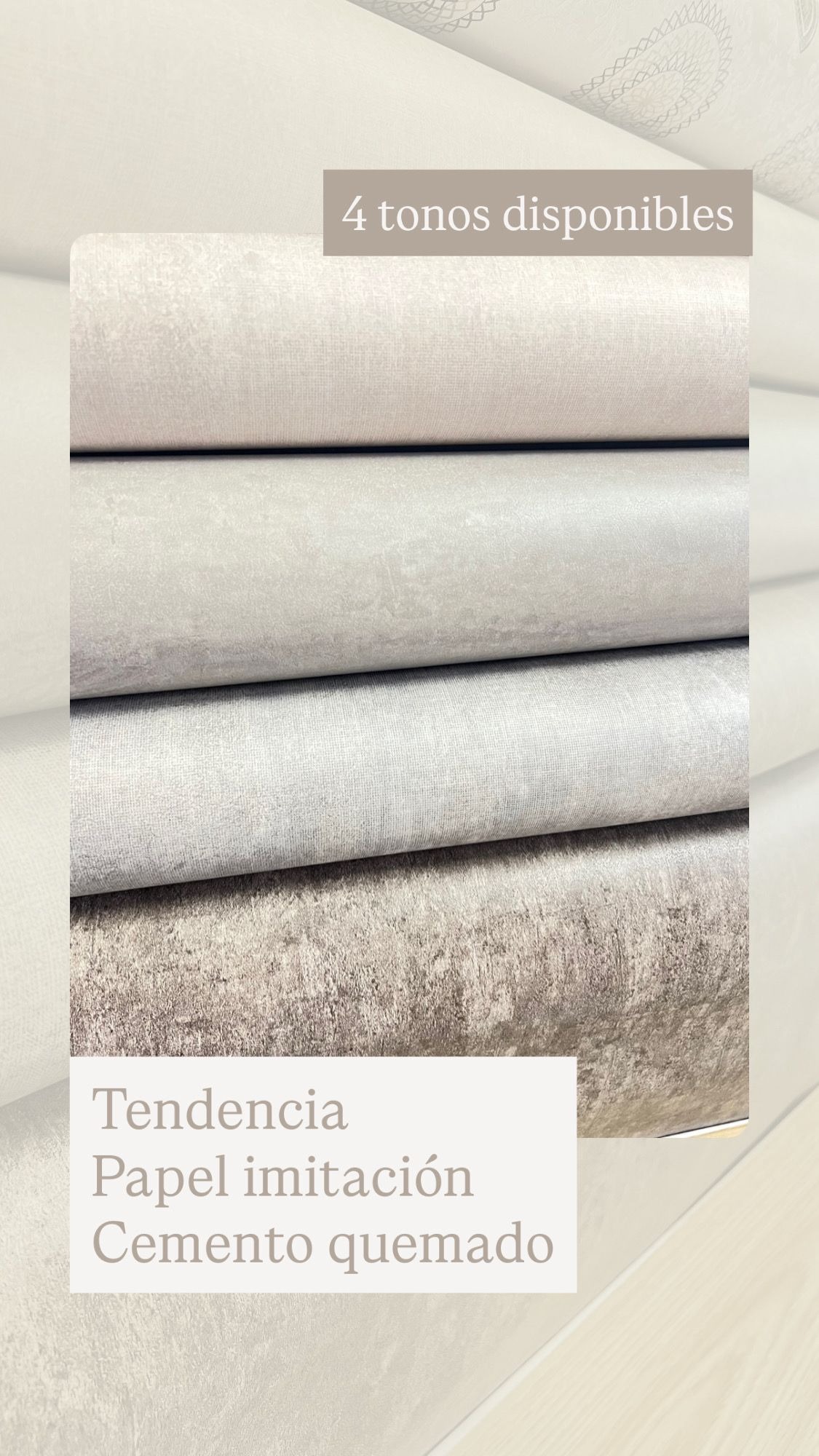 Rivera Vinilos Papel imitación cemento quemado 