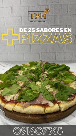 THE PIZZA HOUSE MELO Muzza con jamón crudo y rucula 