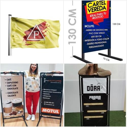 BANDERAS, CARTEL DE VERDA Y ROLL UP TEMATIK