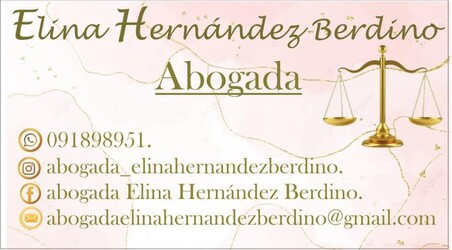 Abogada Abogada Elina Hernández Berdino. Pan de Azúcar. 
