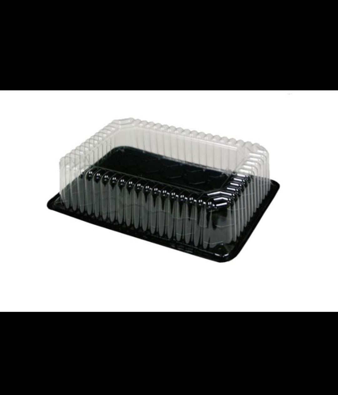 DESCARTABLES UY Envase rectangular para torta, bandeja y domo visible 