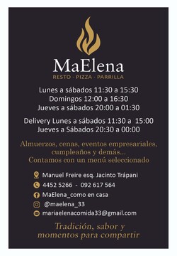 MAELENA RESTO - PIZZA - PARRILLA 