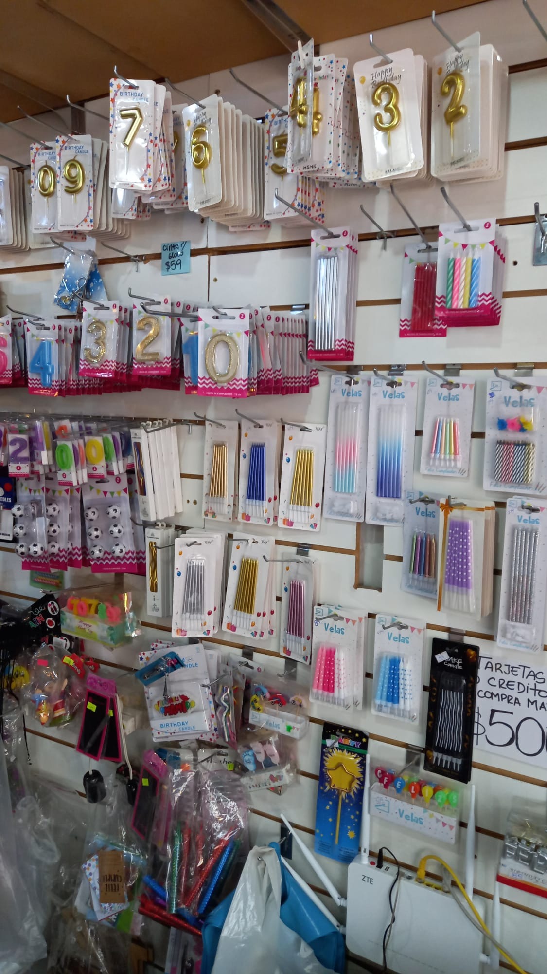 COTILLÓN ARTICOLOR Velitas, variedad 