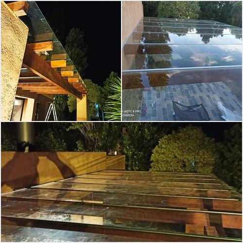 Pérgola de vidrio y madera EL RINCONCITO DEL VIDRIO