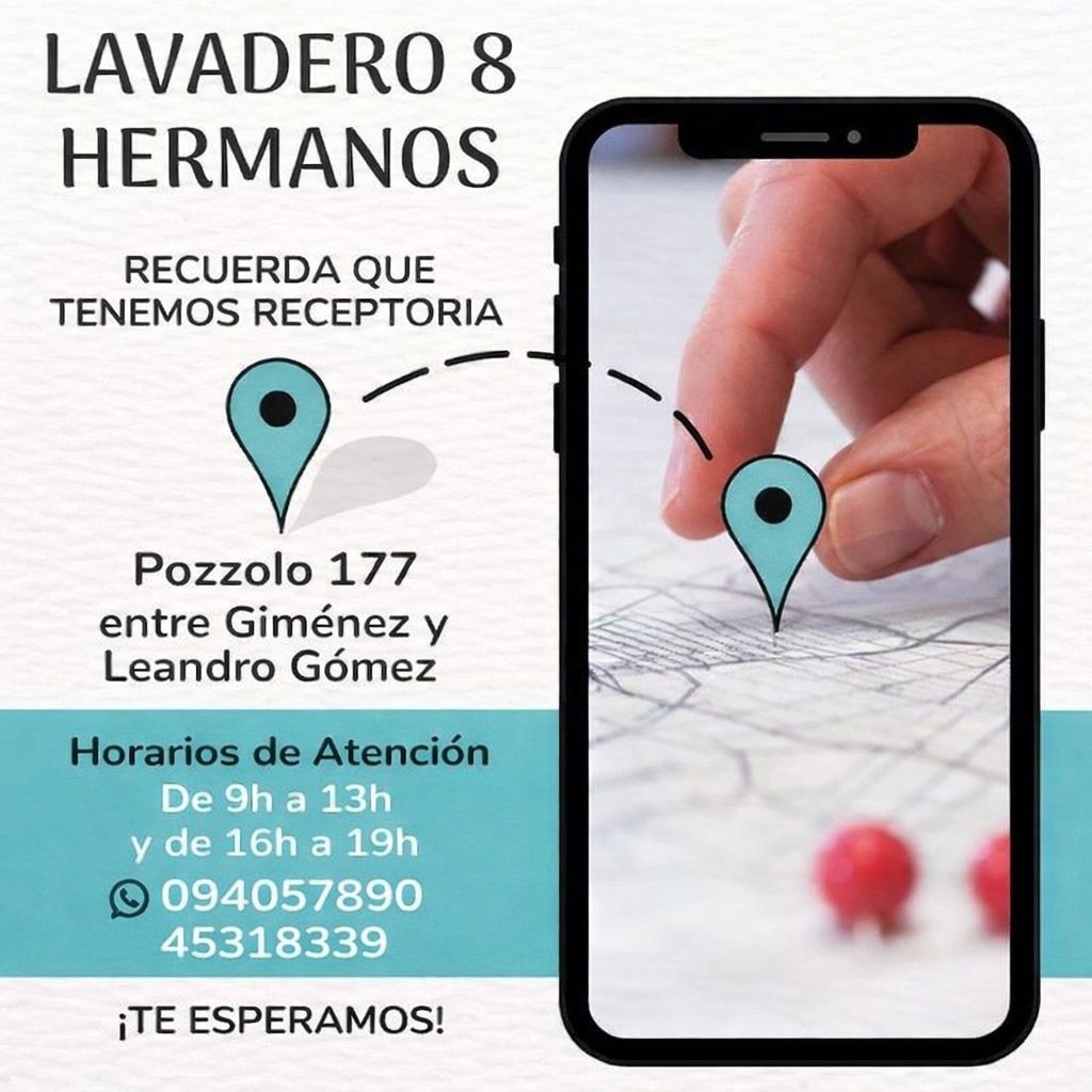 Lavanderia 8 Hemanos Lavadero 8 Hermanos LIMPIEZA ALFOMBRAS
PLANCHADO
SECADOS ROPA
LAVANDER