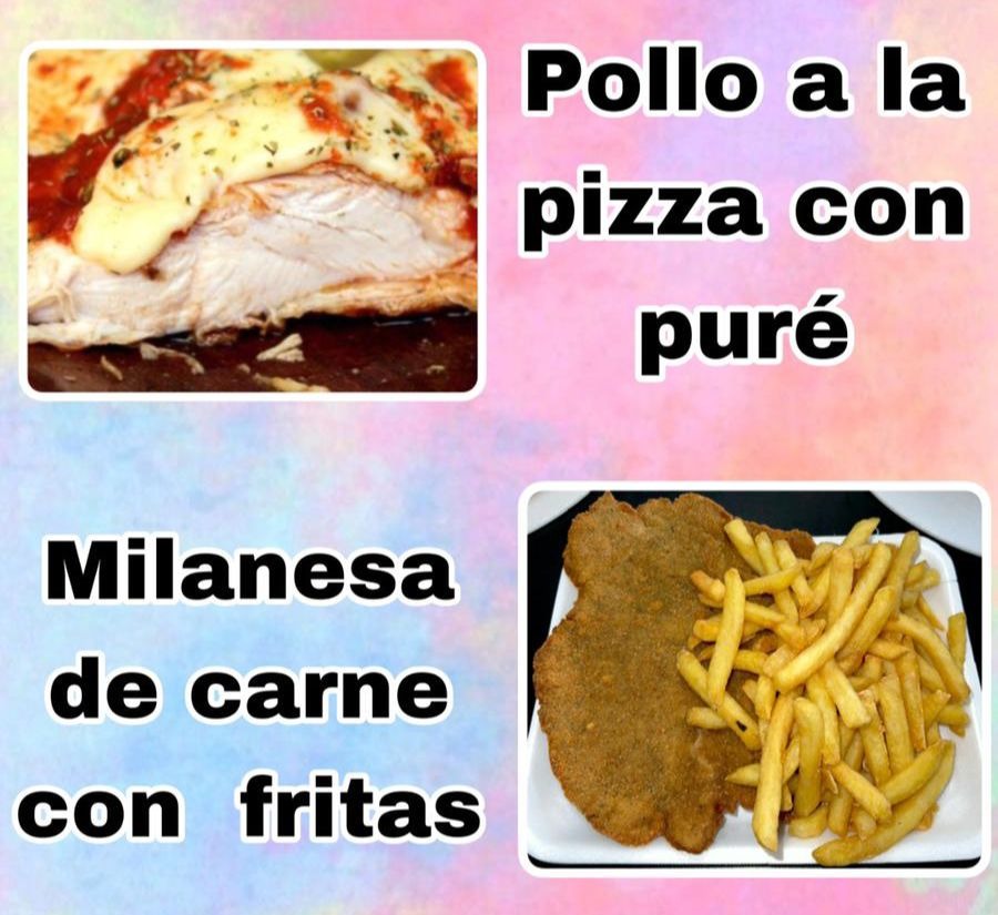 LA COCINA DE SIL Comida casera  Pollo a la pizza con pure 
Milanesa de carne