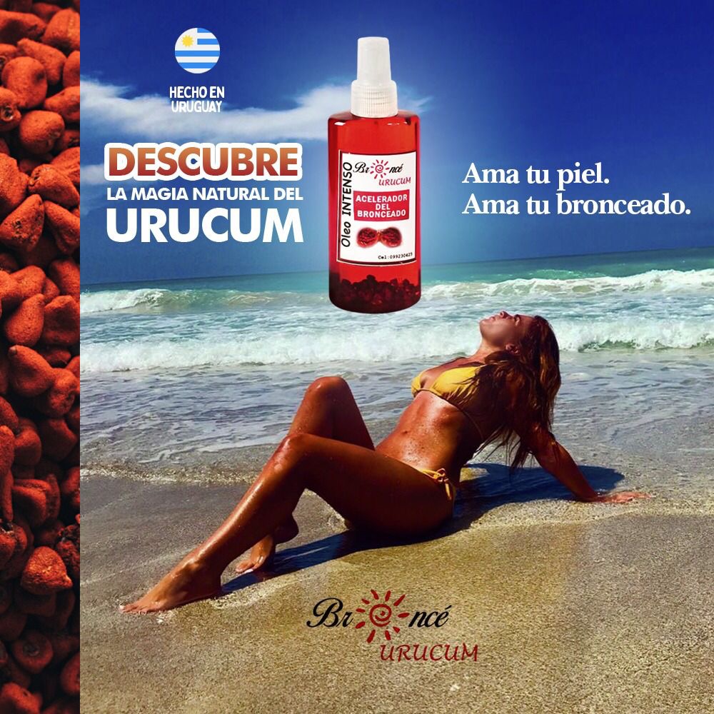 URUCUM  BRONCÉ urucum es un aceite bronceador producido en
