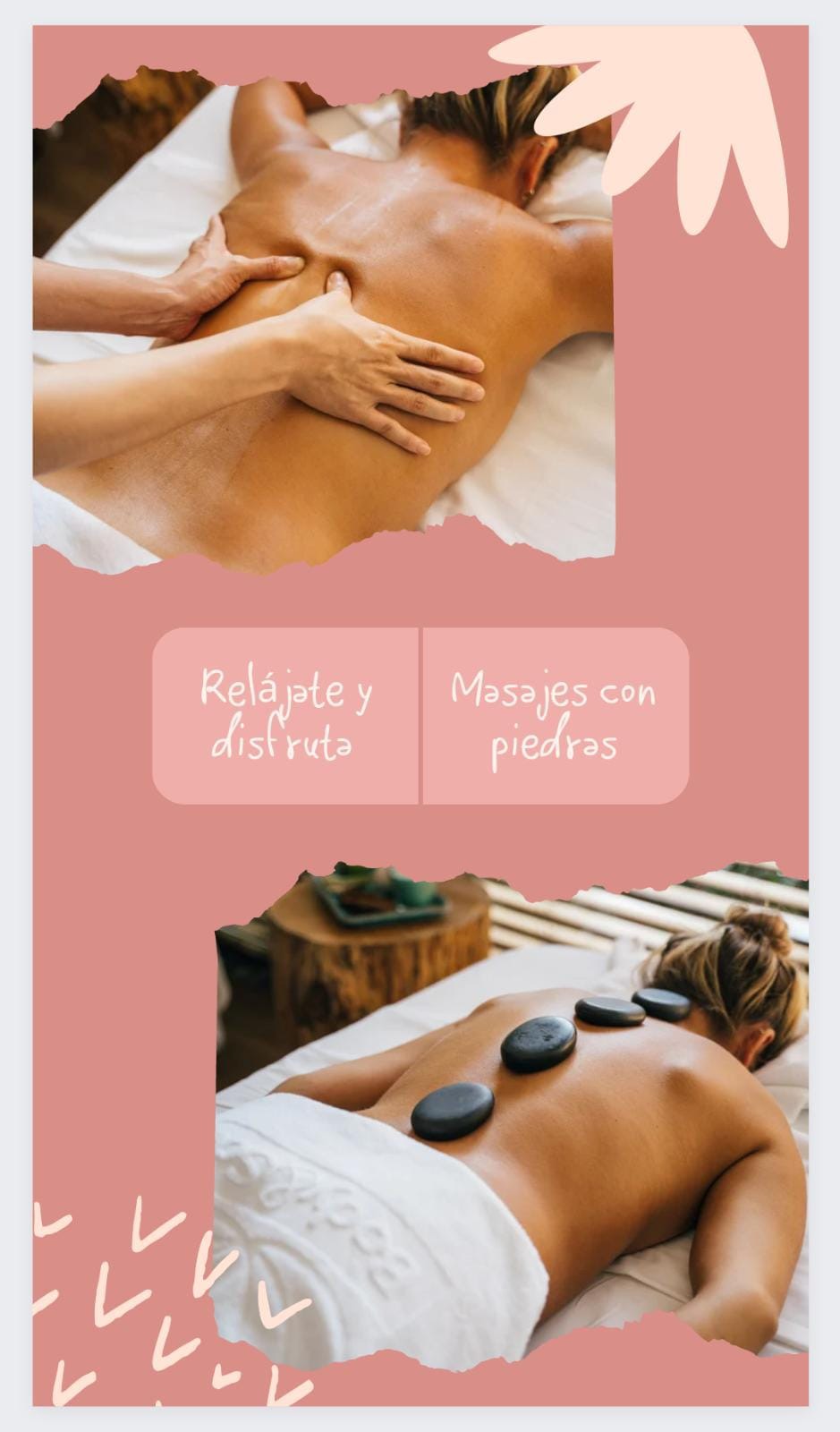 Verte Radiante VERTE RADIANTE - Tratamiento Corportales  Masajes relajantes 
Piedras calientes