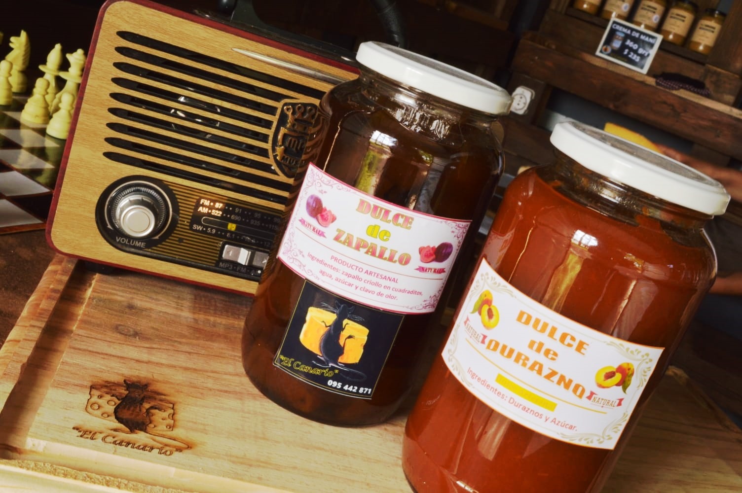 QUESERÍA CANARIO  Dulce de Zapallo - Dulce de Durazno