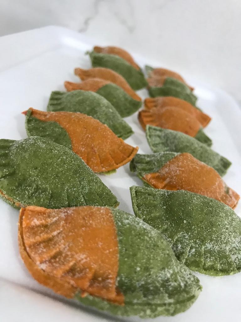 SABROSAS PASTAS RAFFAELLO Tortelines con mas de morrón y espinaca 