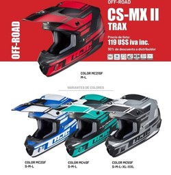 Todo Motos Repuestos Casco Integral CS -MX ll Trax