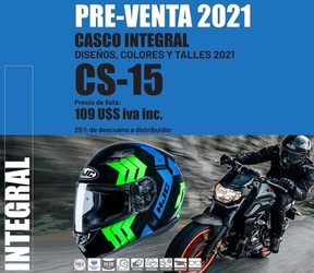 Todo Motos Repuestos Casco Integral.  CS-15