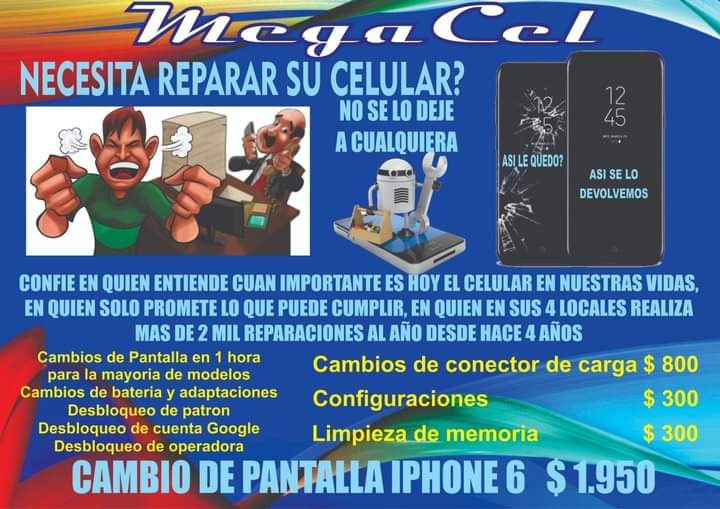 MegaCel 3 Reparación de celulares 