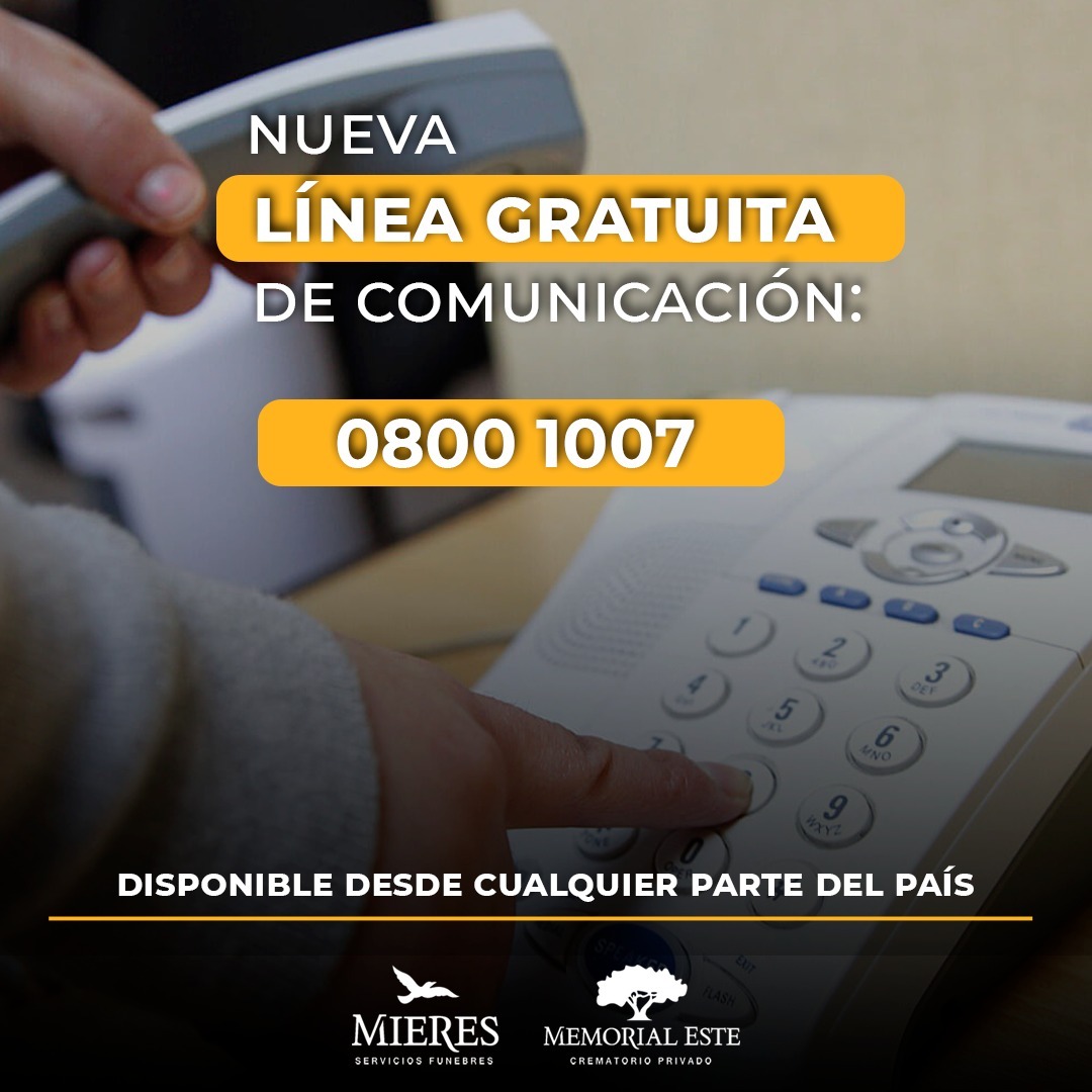 MIERES SERVICIOS FUNEBRES Nueva línea telefínca gratuita: 08001007 
