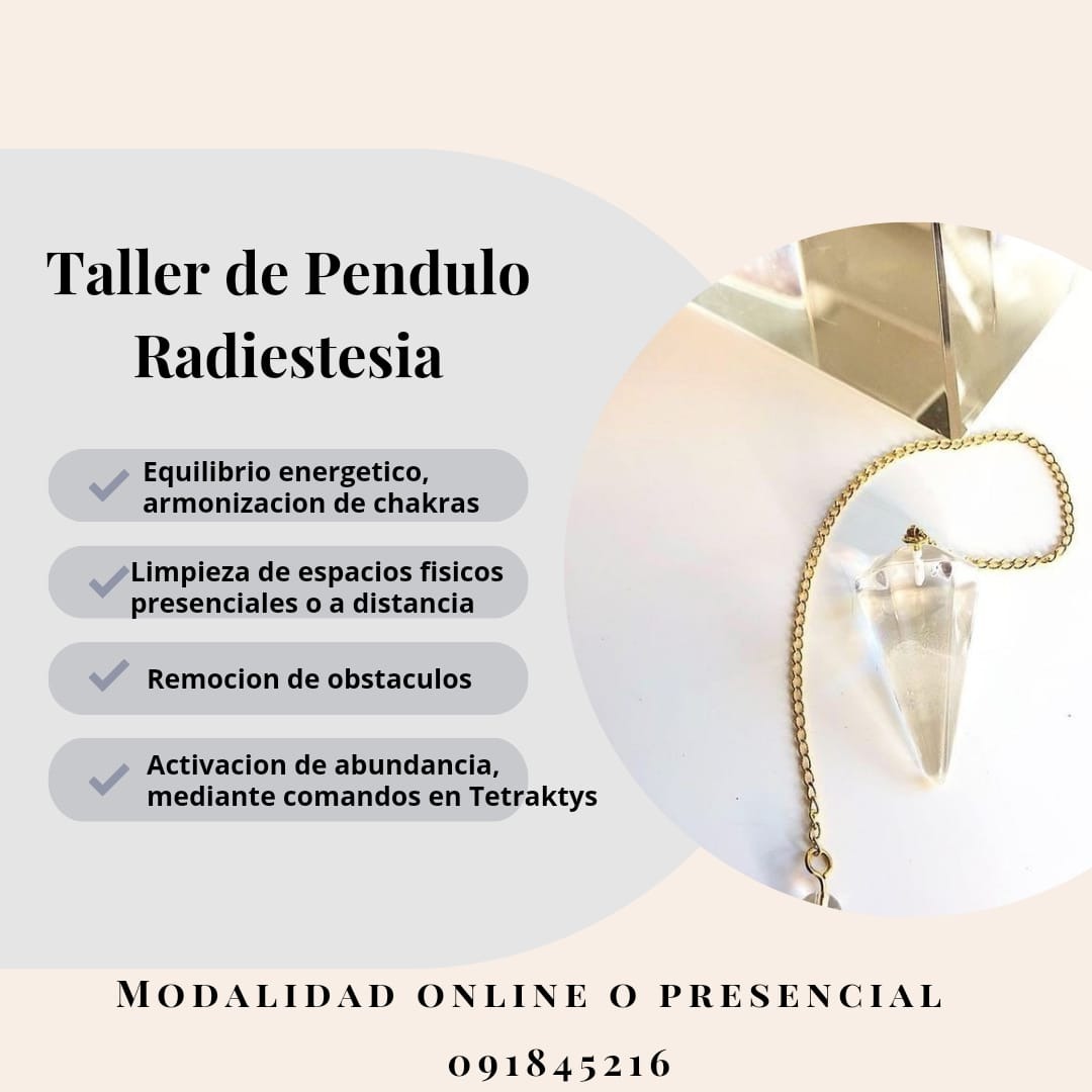 Ana Mieres ANA MIERES  Taller de Pendulo Radiestesia