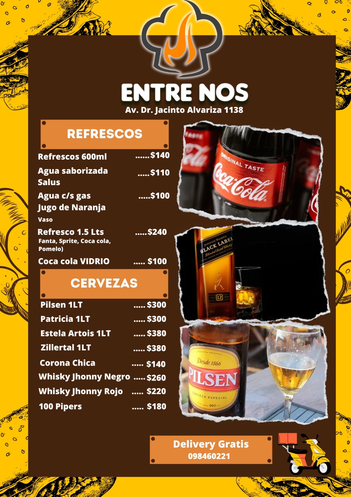 PARRILLADA ENTRE NOS Refrescos y Cervezas 