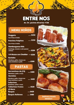 PARRILLADA ENTRE NOS Menú Kids - Pastas