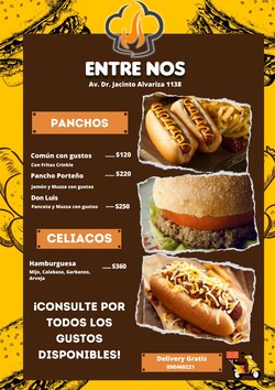 PARRILLADA ENTRE NOS Panchos, con gustos para elegir - Hamburguesas aptas para celíacos