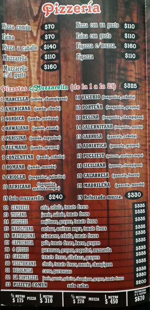 LA FORTALEZA PIZZERIA  