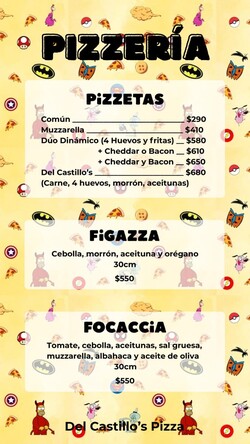 Del Castillo's Pizza y Mas Del Castillo Pizzas