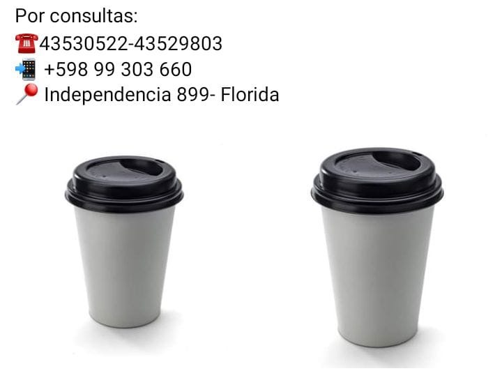 MULTI PLAST FLORIDA Vasos con tapa para café o té  