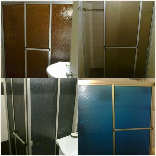 MAMPARA ACRÍLICO BAÑOS VIDRIERIA Y ALUMINIO