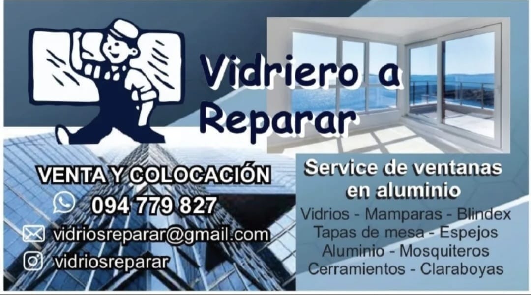 VIDRIERO A REPARAR  