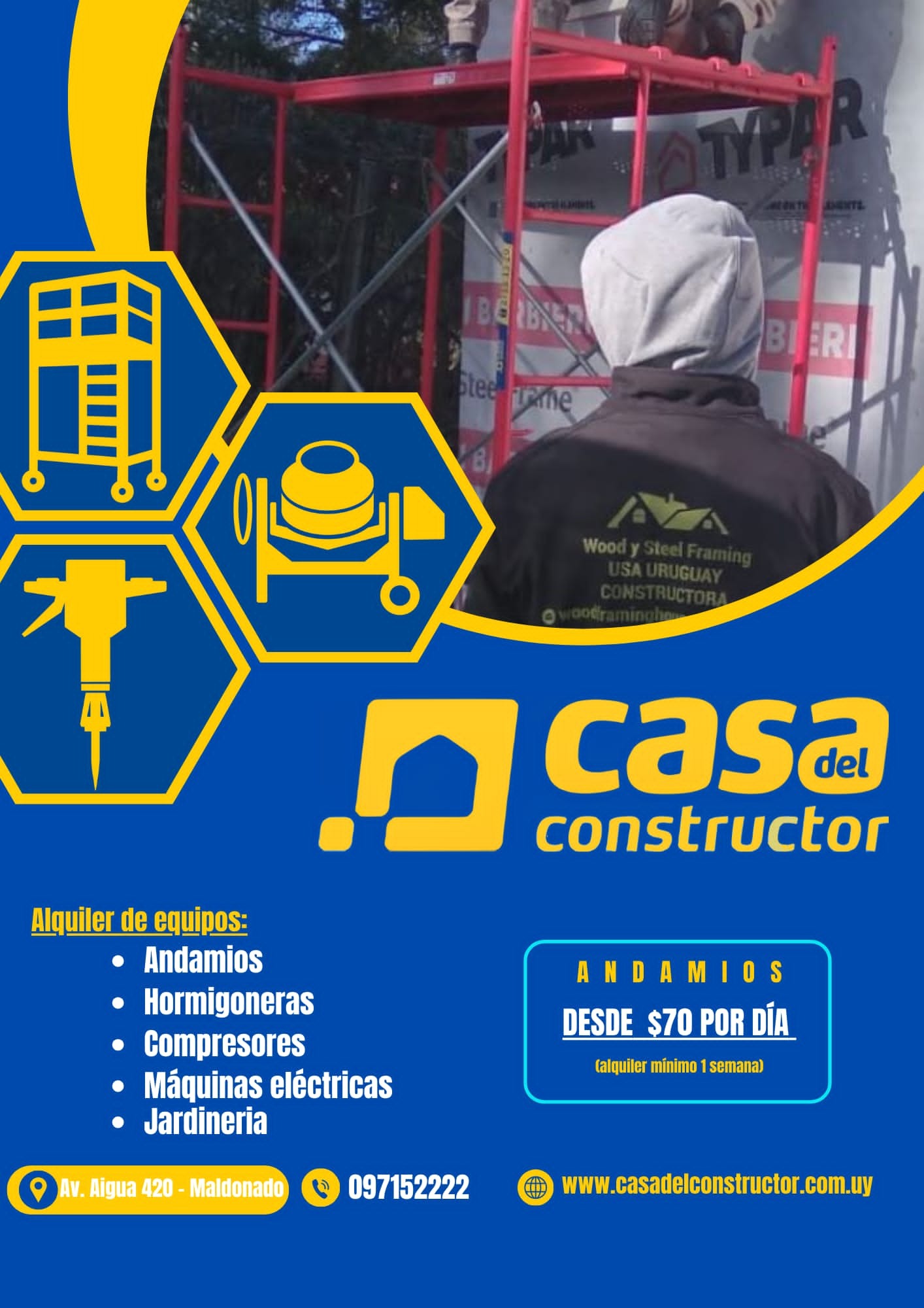 Casa del Constructor (Maldonado) Casa del constructor Maldonado  Alquiler de herramientas y equipos  para la constr