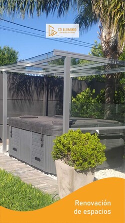 CARPINTERÍA EN ALUMINIO CD Techo liviano en vidrio para jacuzzi