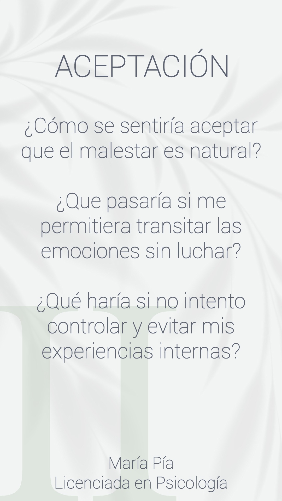 Psicóloga María Pía  