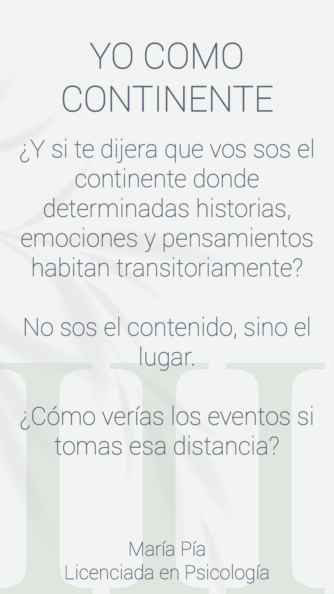 Psicóloga María Pía  