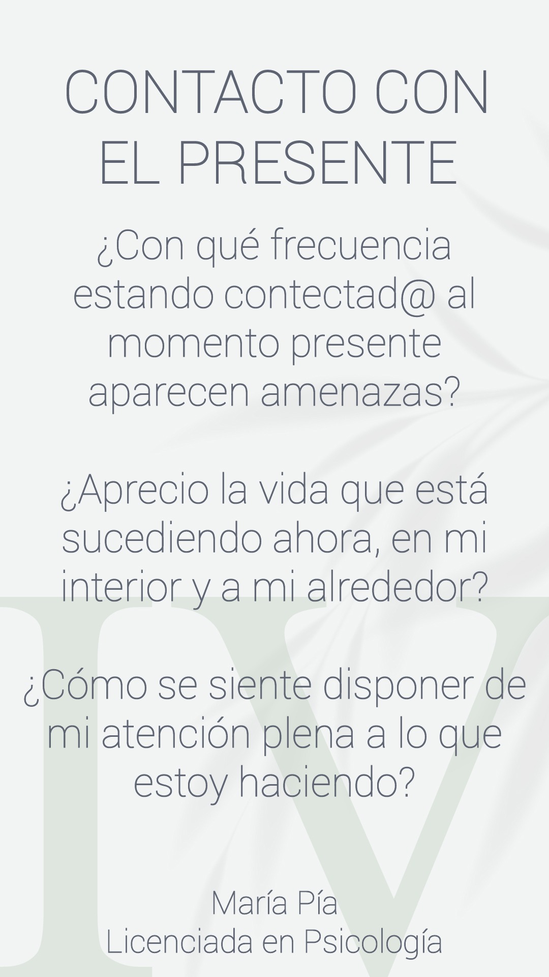 Psicóloga María Pía  