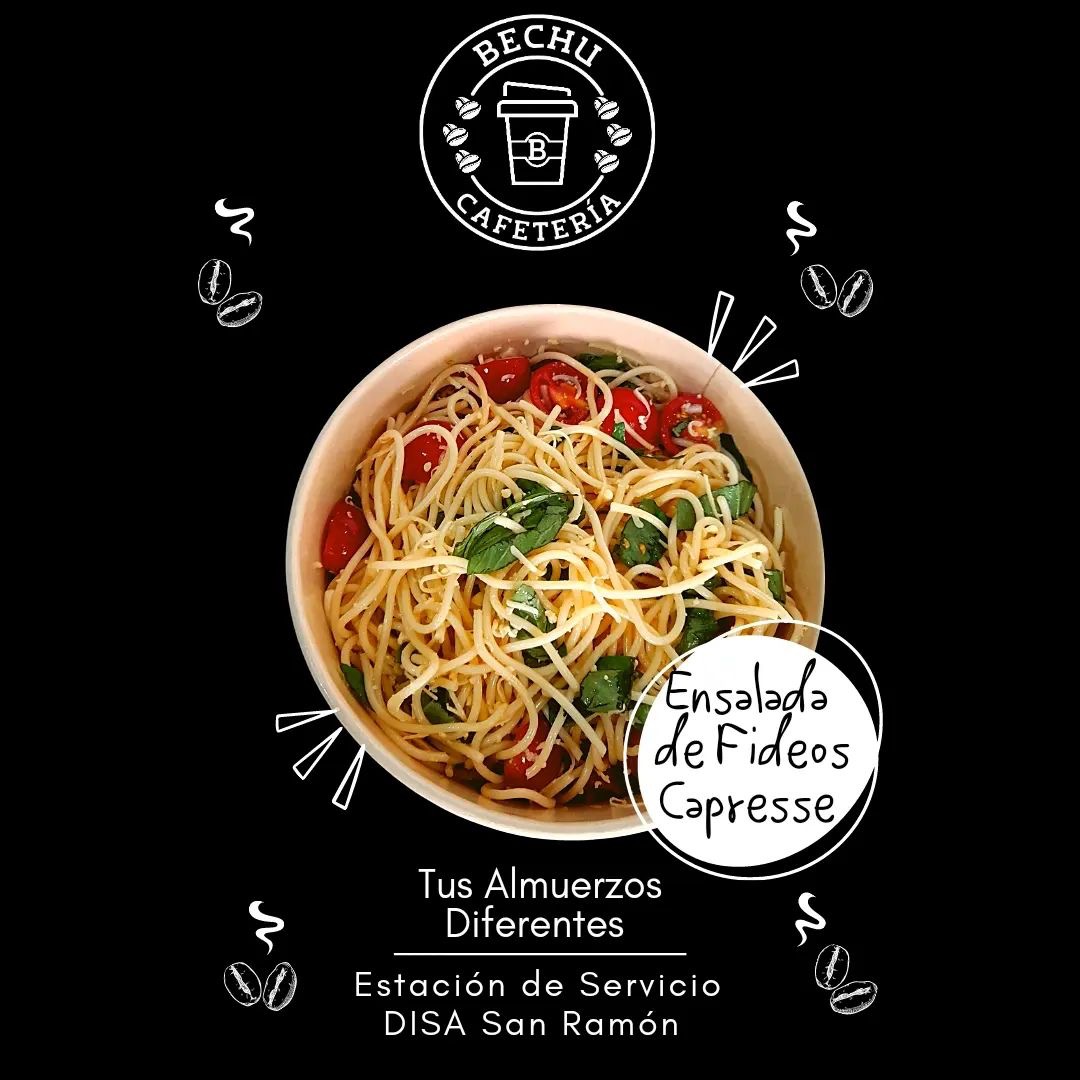 BECHU CAFETERÍA Ensalada de Fideos Capresse 