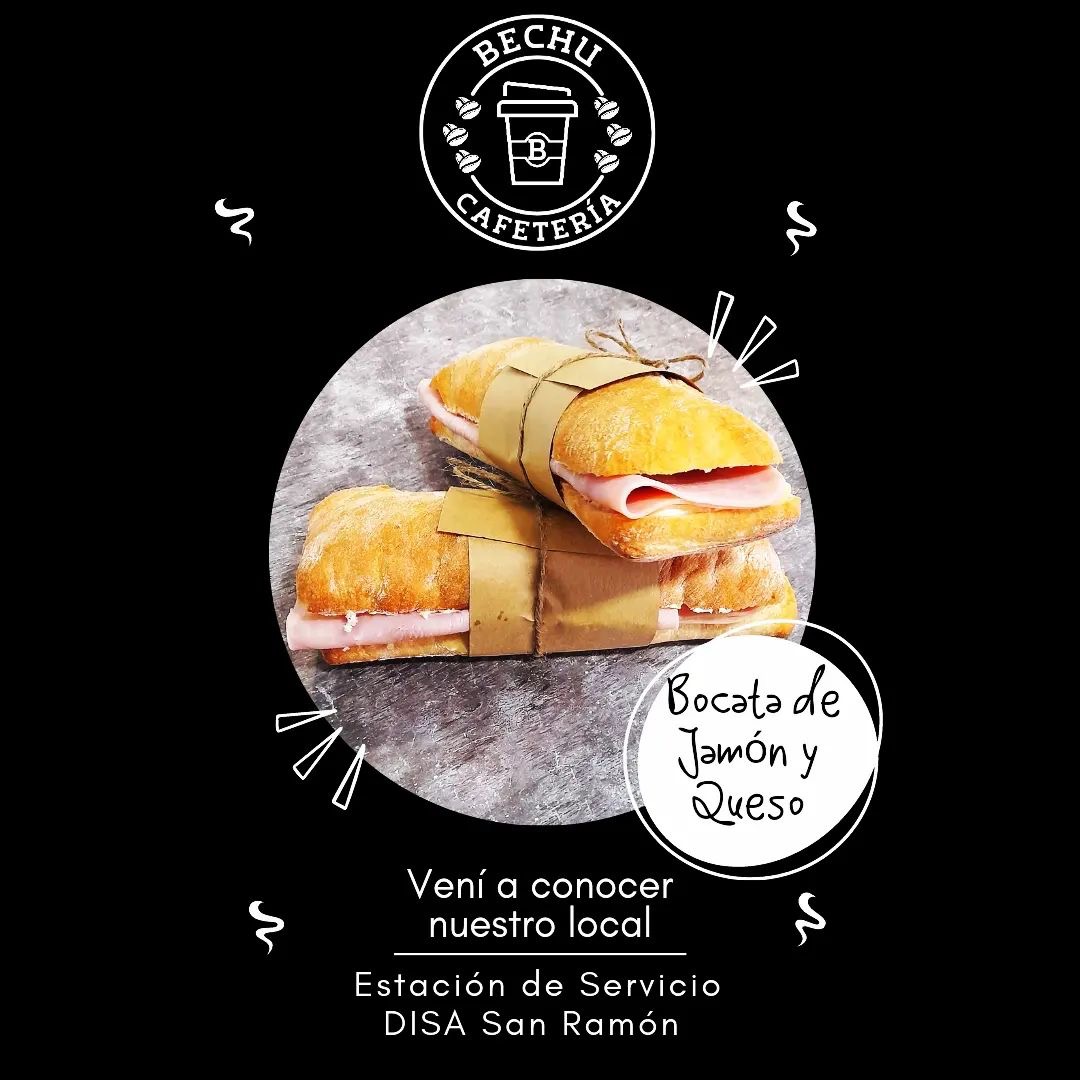 BECHU CAFETERÍA Bocata de Jamón y Queso 
