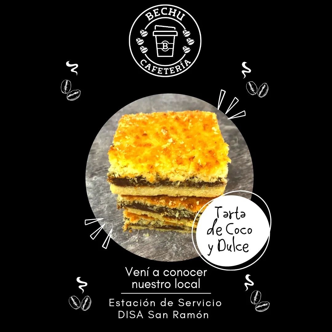 BECHU CAFETERÍA Tarta de Coco y Dulce de leche 