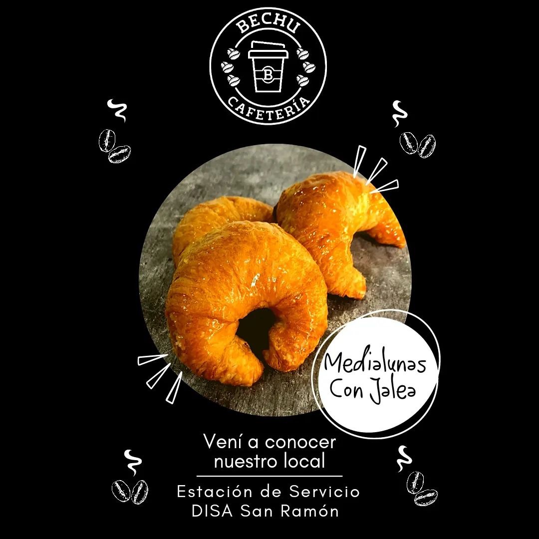 BECHU CAFETERÍA Medialunas con Jalea 