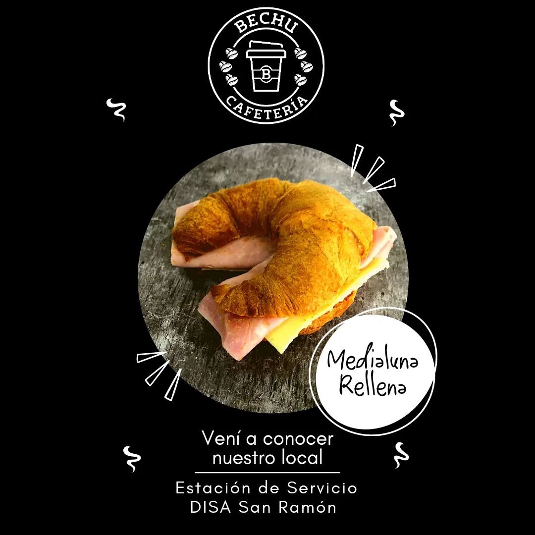 BECHU CAFETERÍA Medialuna Rellena 