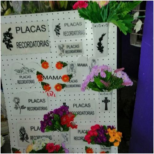 Placas Recordatorias FLORERIA AZUCENA