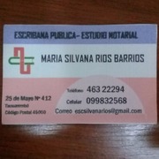 ESCRIBANA MARIA SILVANA RIOS