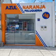 PELUQUERÍA AZUL NARANJA